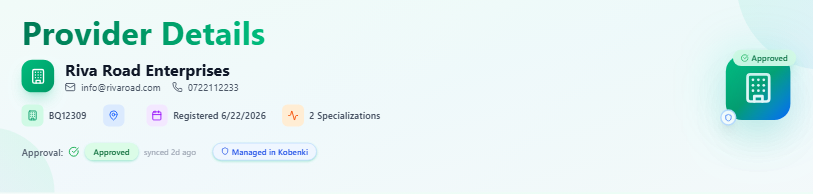 AssetHive provider details screen